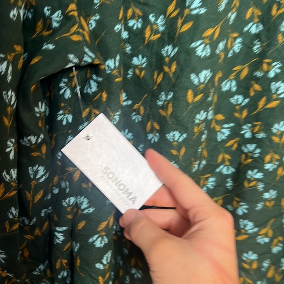 Sonoma Womens Goods For Life Long Sleeve Ruffle Peasant Top NWT 5X - Picture 5 of 6